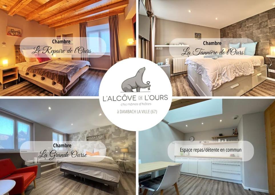 Le Repaire De L'Ours - L'Alcove De L'Ours - Chambre Cosy 2 Pers Dambach Eksteriør billede